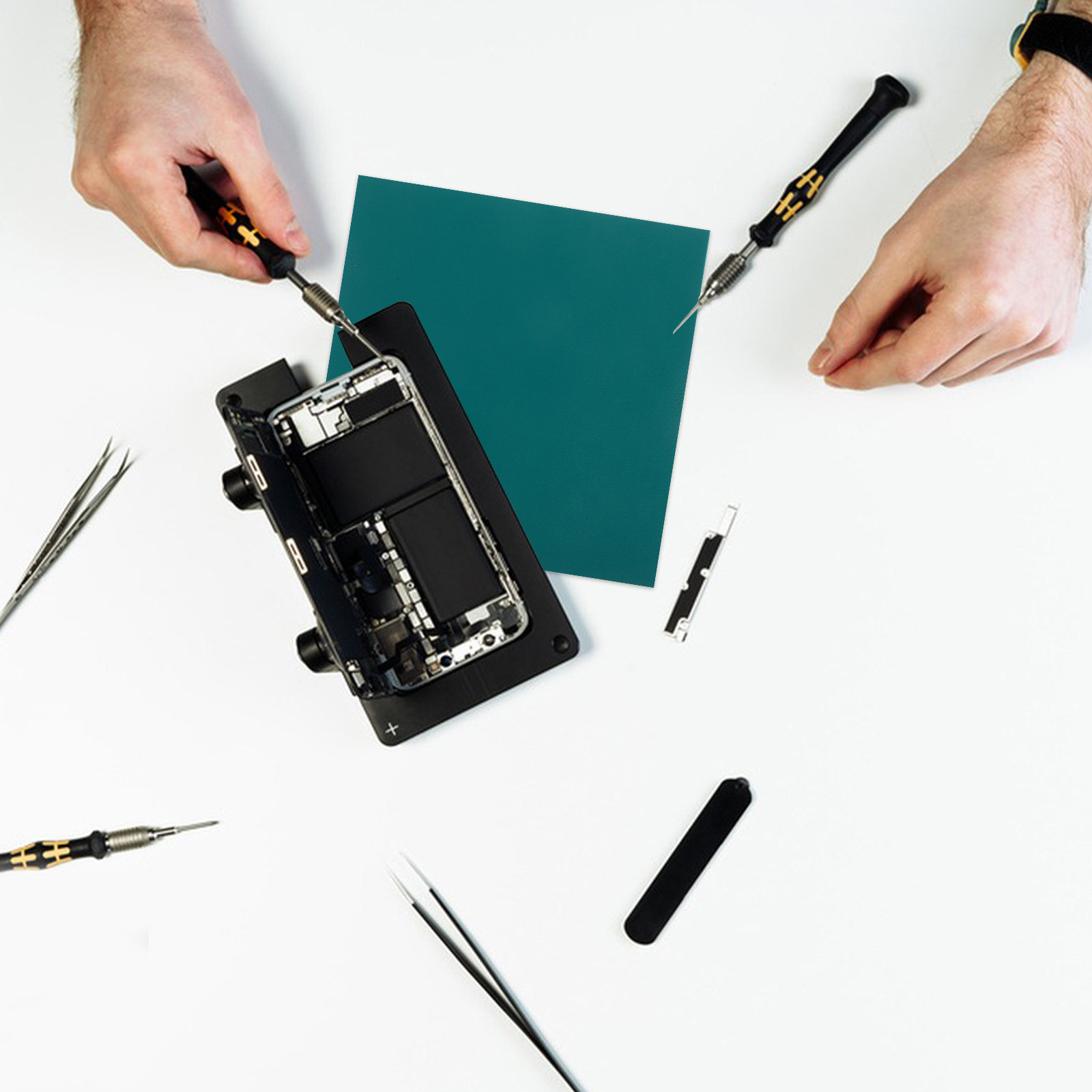 Electronics Repair Workbench - Антистатический коврик для ремонта электроники, термостойкий,