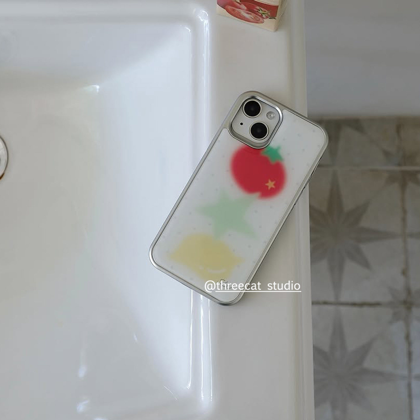 Back Cover Adhesive - Корейский чехол Halation Tomato Lemon Star